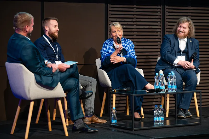 A panel discussion in progress
